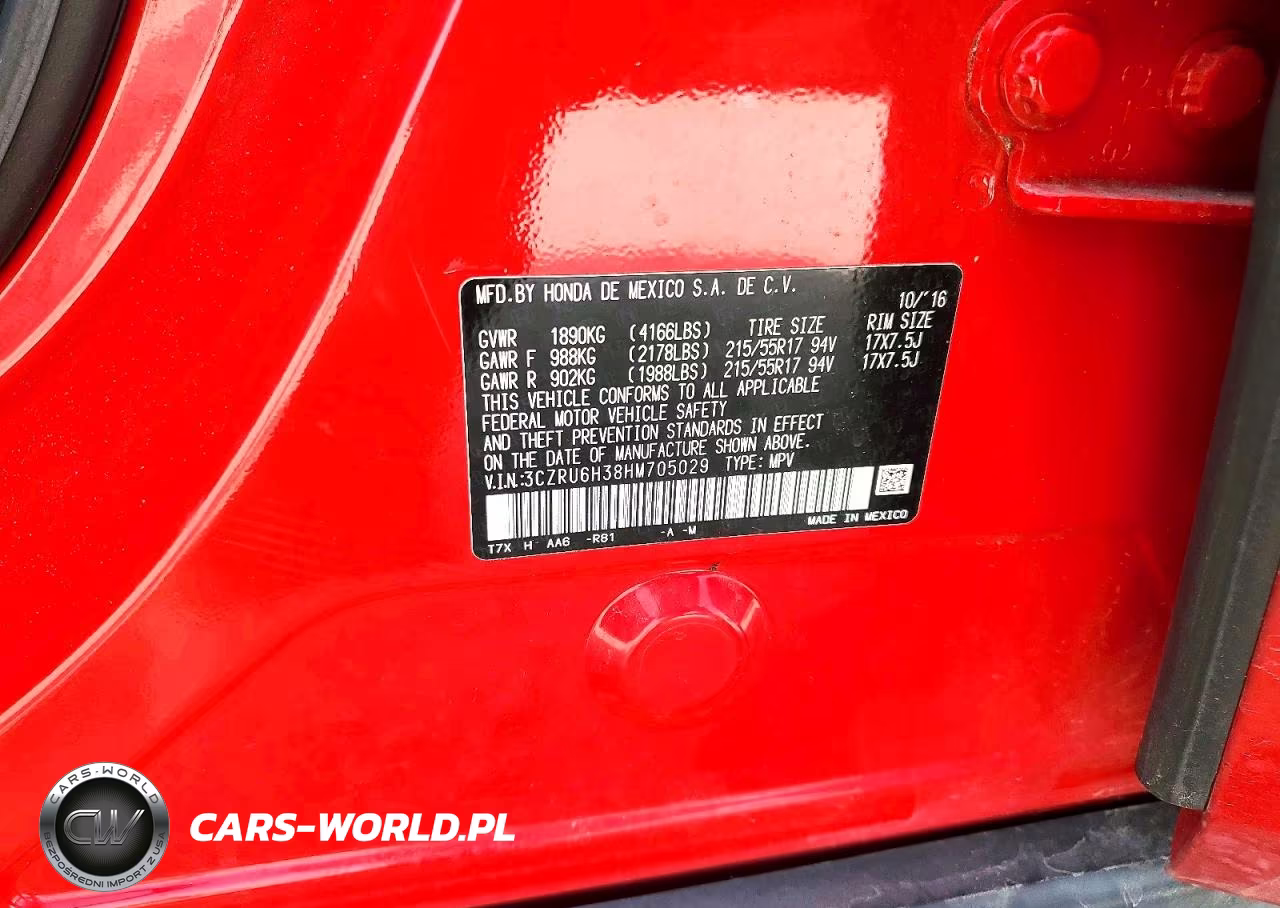 2017 Honda Hr-V Lx VIN:3CZRU6H38HM705029 - 13