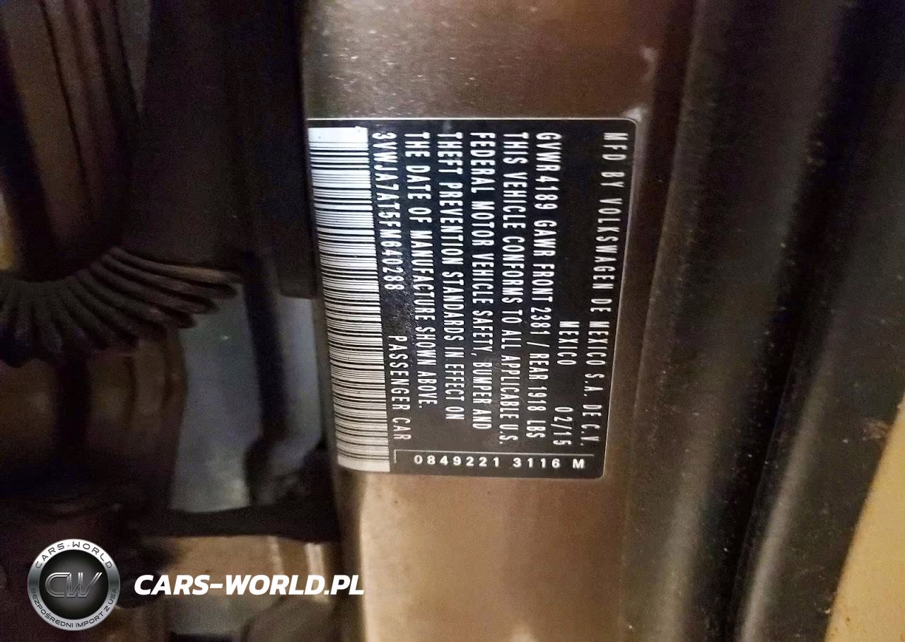 2015 Volkswagen Beetle Tdi VIN:3VWJA7AT5FM640288 - 12
