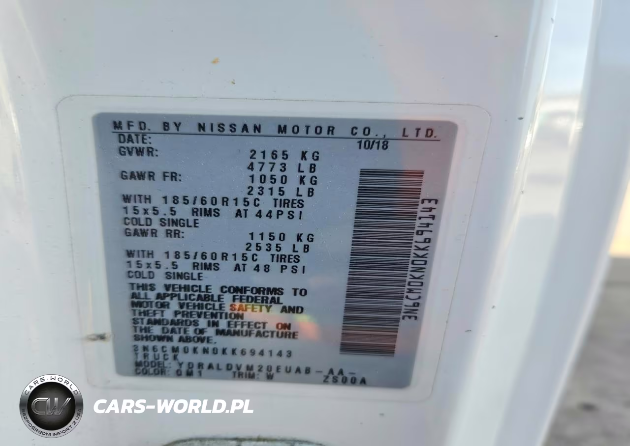 2019 Nissan Nv200 Van VIN:3N6CM0KN0KK694143 - 13