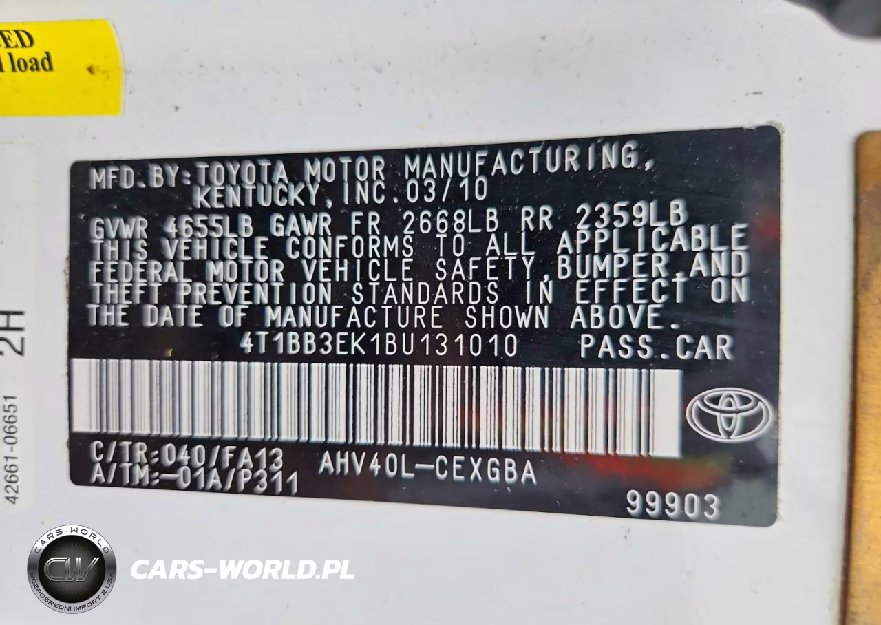 2011 Toyota Camry Hybrid VIN:4T1BB3EK1BU131010 - 12