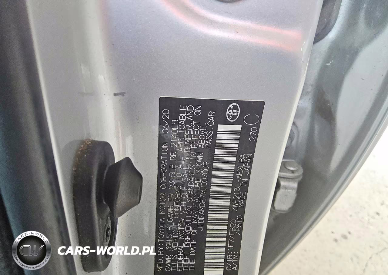 2021 Toyota Corolla Le VIN:JTDEAMDE7MJ007009 - 12