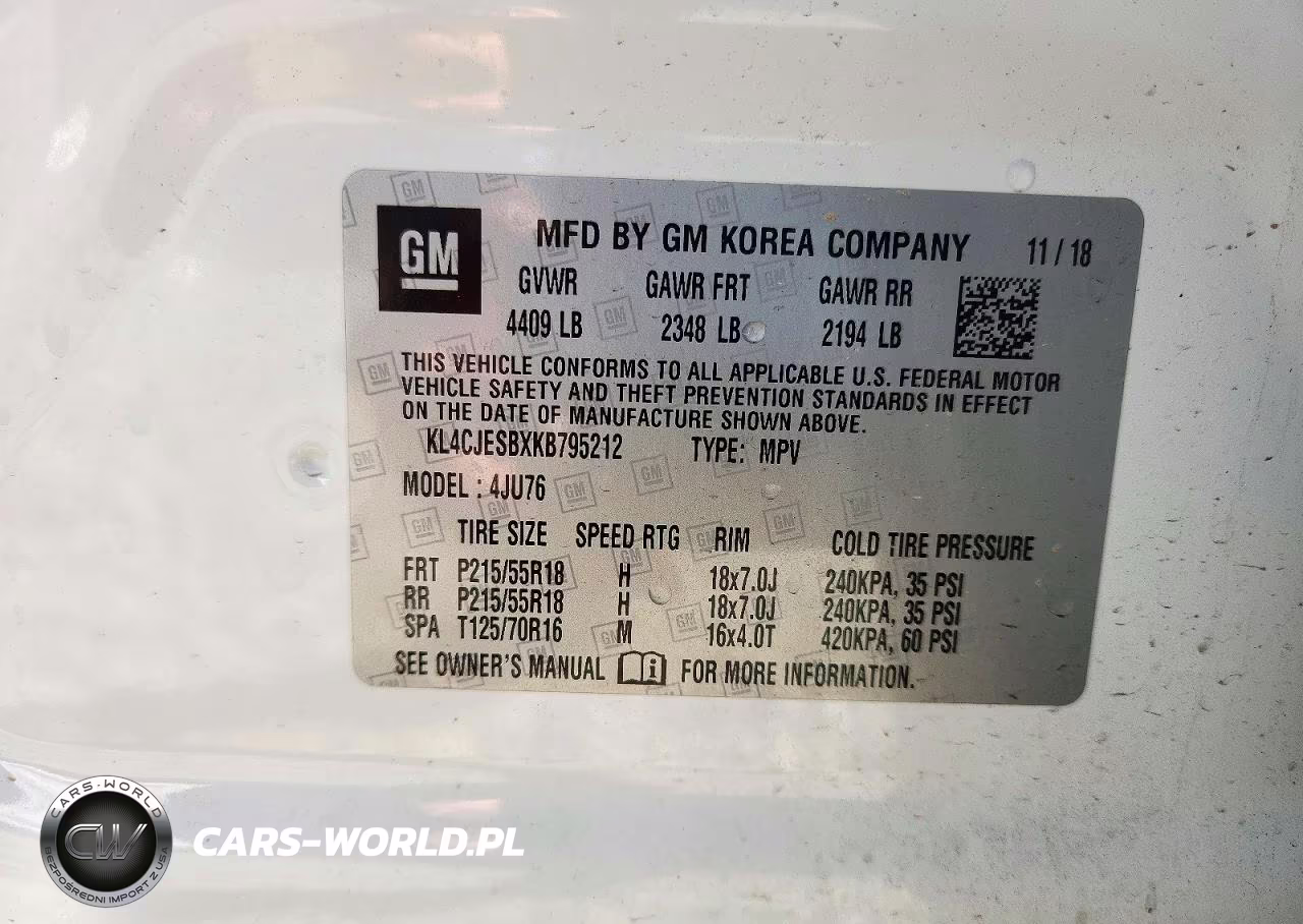 2019 Buick Encore Preferred VIN:KL4CJESBXKB795212 - 13