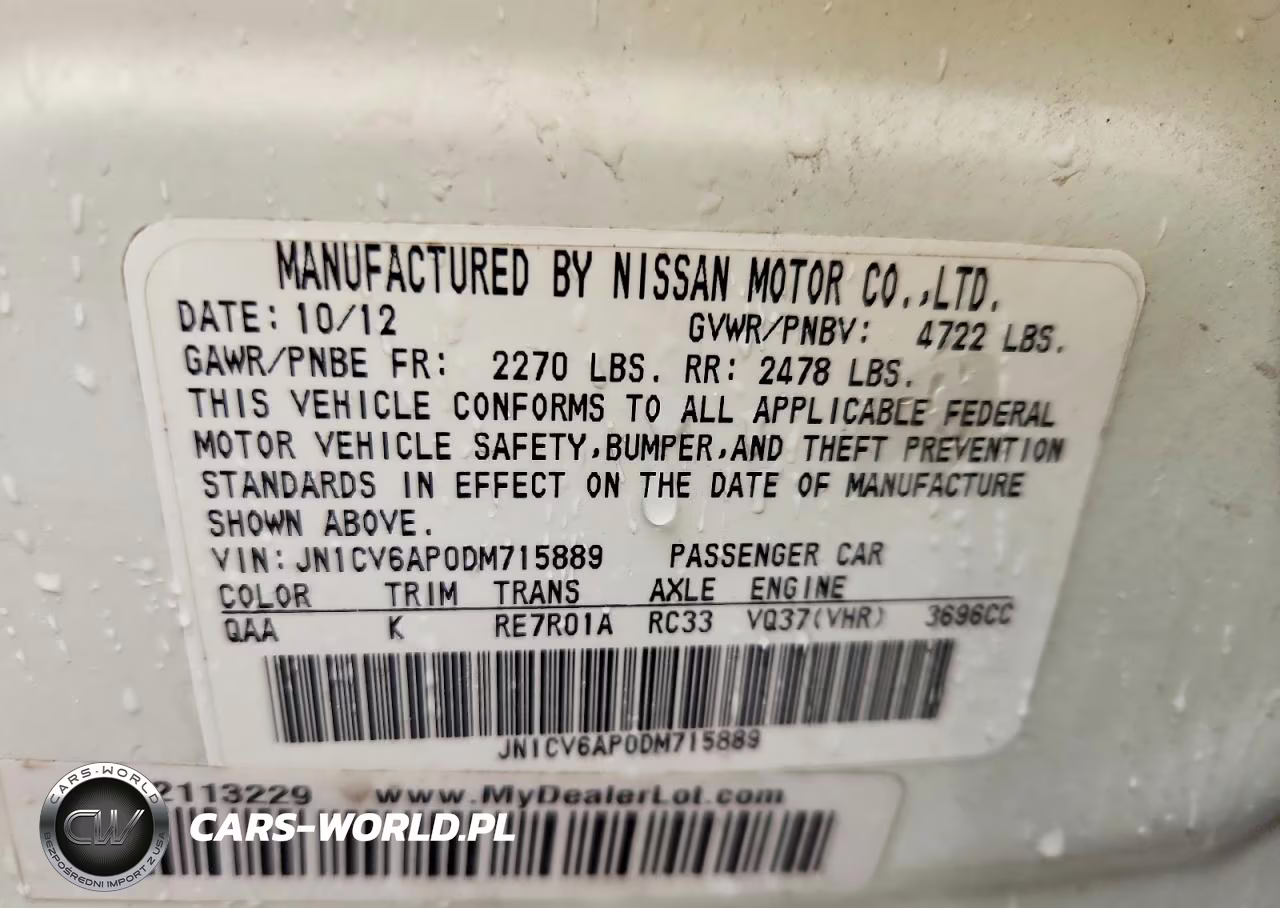 2013 Infiniti G37 Sedan Journey VIN:JN1CV6AP0DM715889 - 12