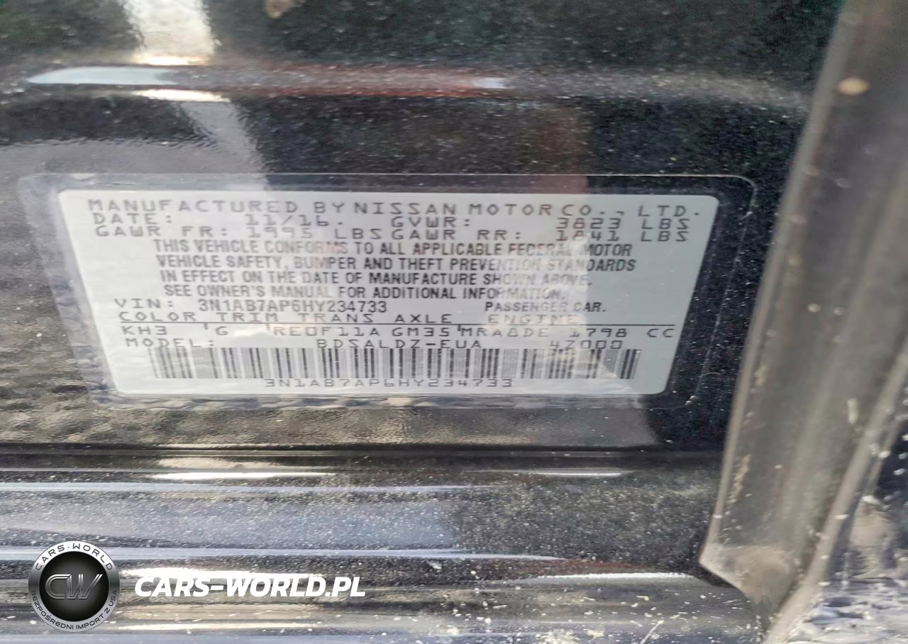 2017 Nissan Sentra Sv VIN:3N1AB7AP6HY234733 - 13
