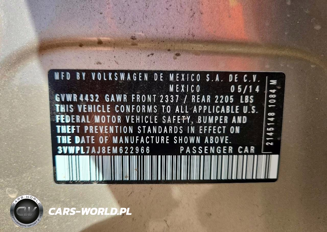 VOLKSWAGEN JETTA TDI VIN:3VWPL7AJ8EM622966 - 13