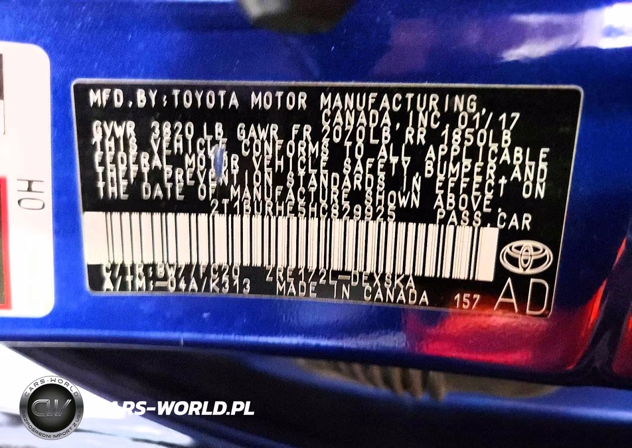 2017 Toyota Corolla Se VIN:2T1BURHE5HC829925 - 12