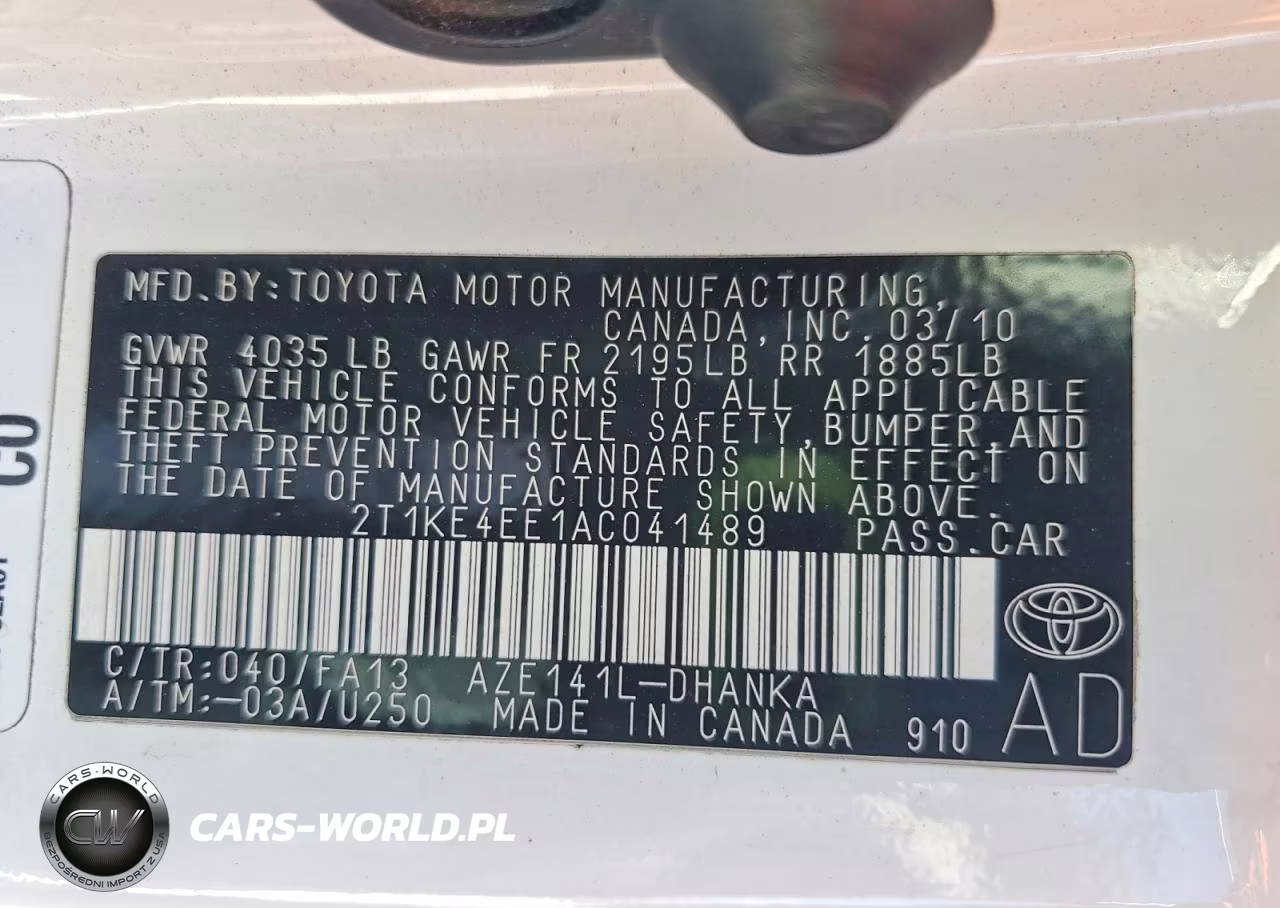 2010 Toyota Matrix S VIN:2T1KE4EE1AC041489 - 12