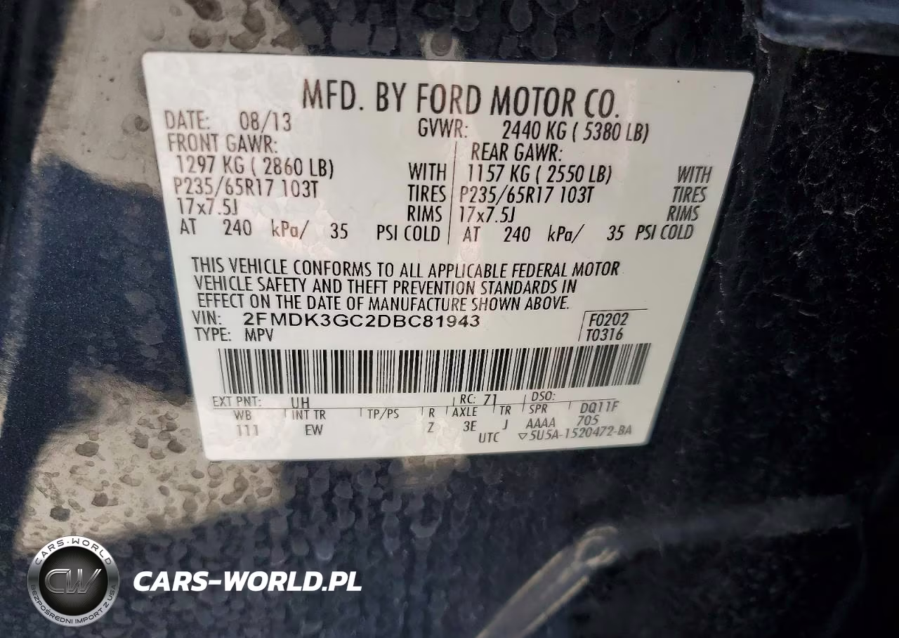 2013 Ford Edge Se VIN:2FMDK3GC2DBC81943 - 14