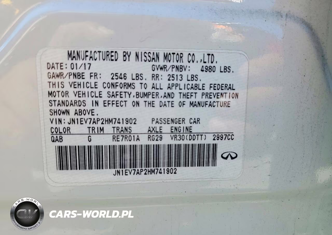 2017 Infiniti Q50 3.0T Signature Edition VIN:JN1EV7AP2HM741902 - 12