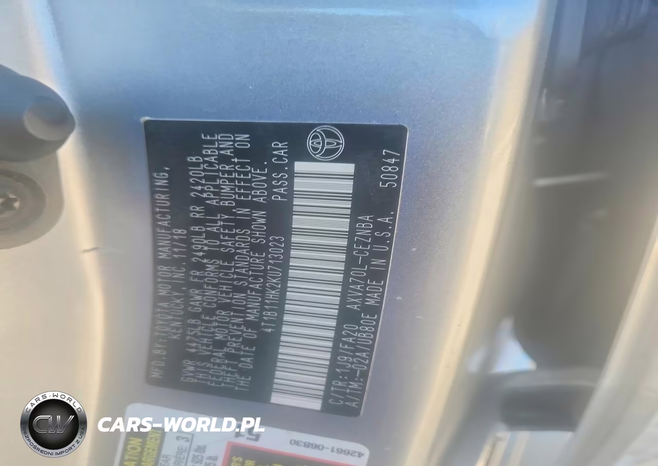 2019 Toyota Camry Le VIN:4T1B11HK2KU713023 - 12