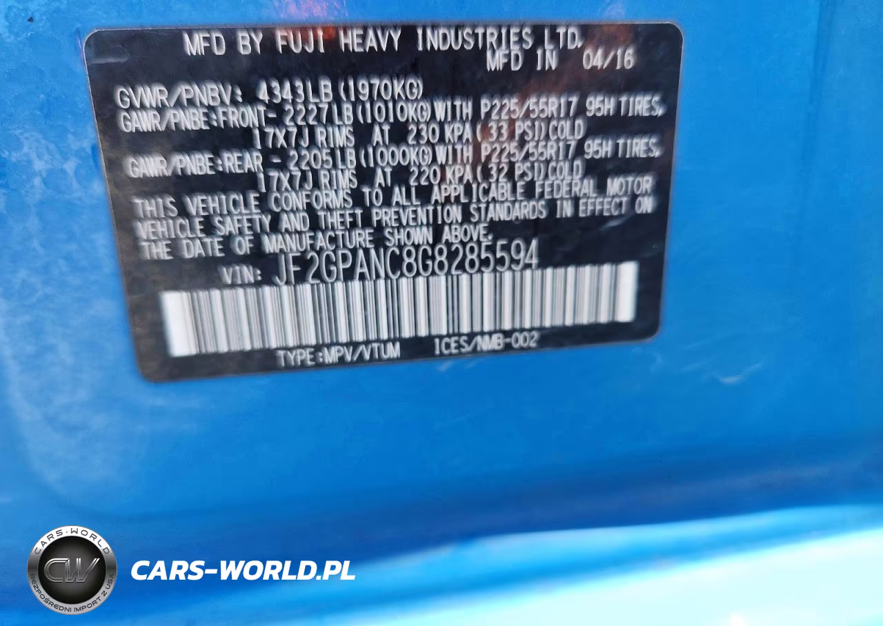 2016 Subaru Crosstrek Limited VIN:JF2GPANC8G8285594 - 12
