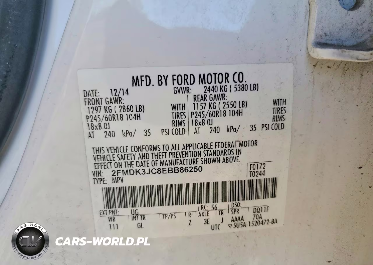 2014 Ford Edge Sel VIN:2FMDK3JC8EBB86250 - 12