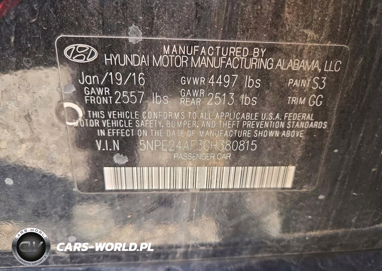 2016 Hyundai Sonata Se VIN:5NPE24AF3GH380815 - 12