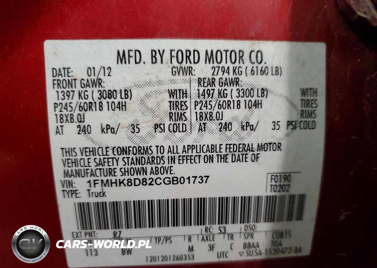 2012 Ford Explorer Xlt VIN:1FMHK8D82CGB01737 - 13
