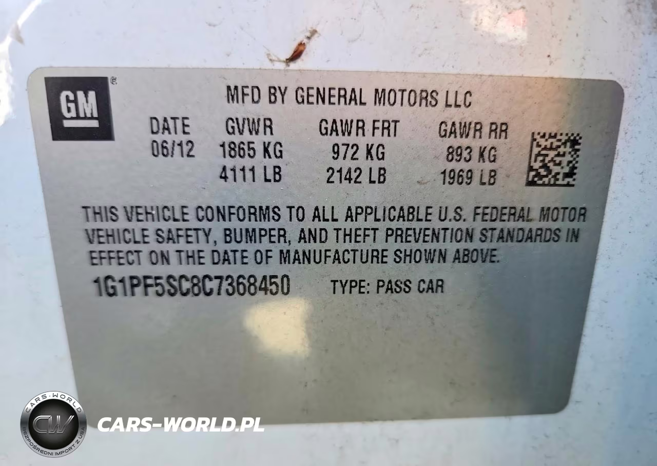 2012 Chevrolet Cruze Lt VIN:1G1PF5SC8C7368450 - 12