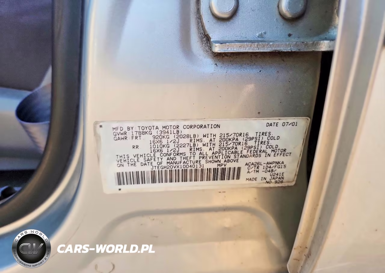 2001 Toyota Rav4 Base VIN:JTEGH20VX10040131 - 12