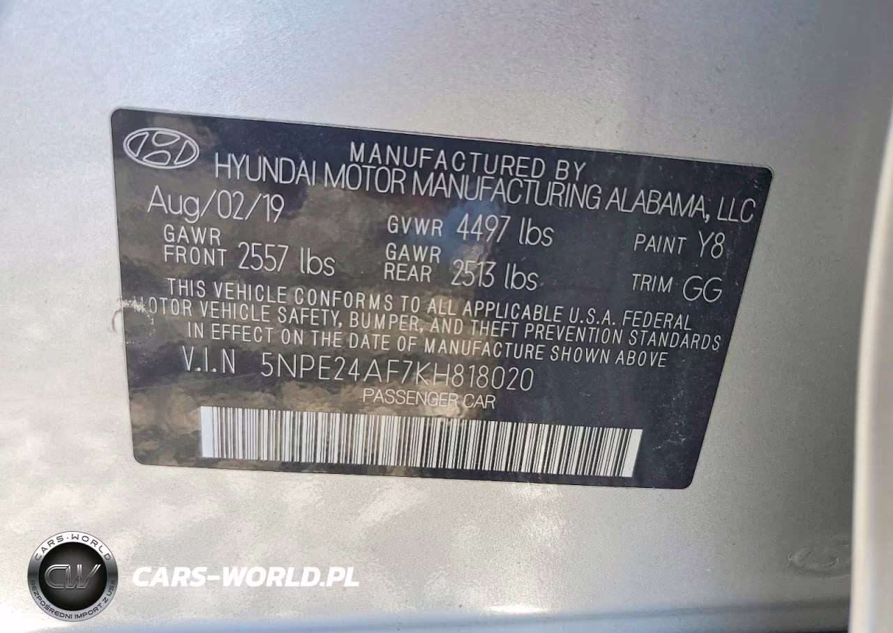 2019 Hyundai Sonata Se VIN:5NPE24AF7KH818020 - 12