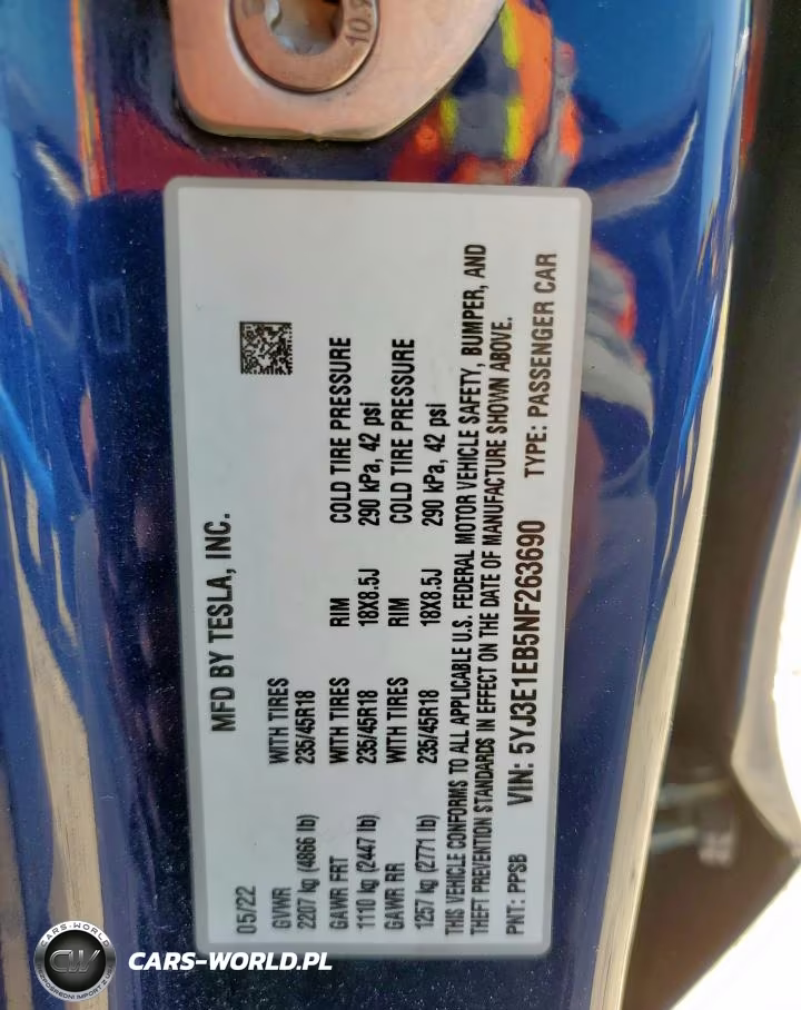 2022 Tesla Model 3 VIN:5YJ3E1EB5NF263690 - 12