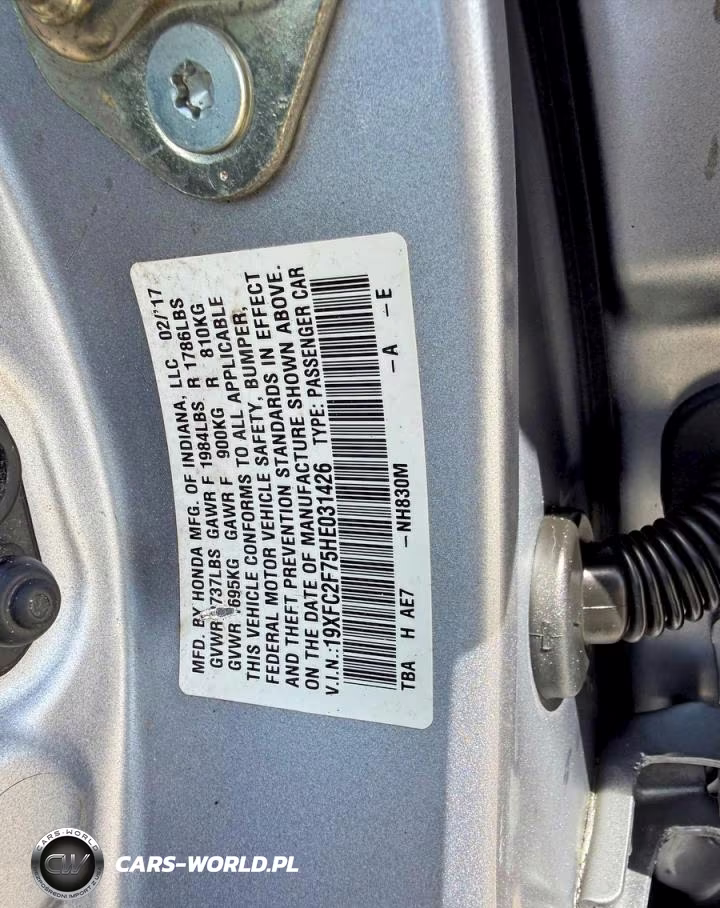 2017 Honda Civic Ex VIN:19XFC2F75HE031426 - 10
