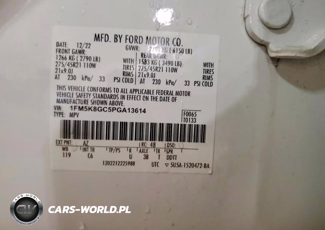 2023 Ford Explorer St VIN:1FM5K8GC5PGA13614 - 14