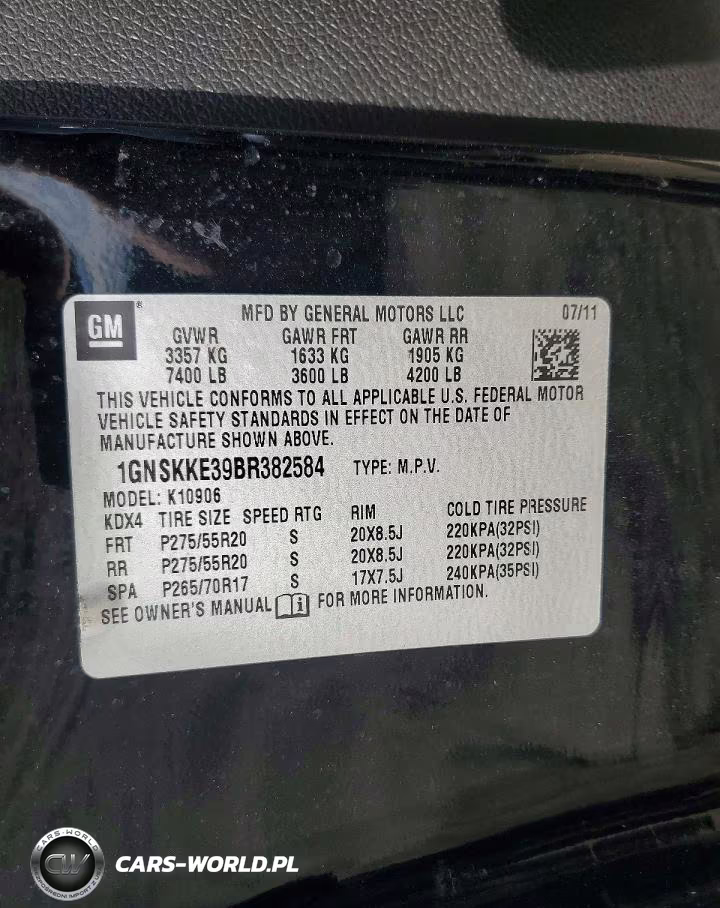 2011 Chevrolet Suburban K1500 Ltz VIN:1GNSKKE39BR382584 - 13