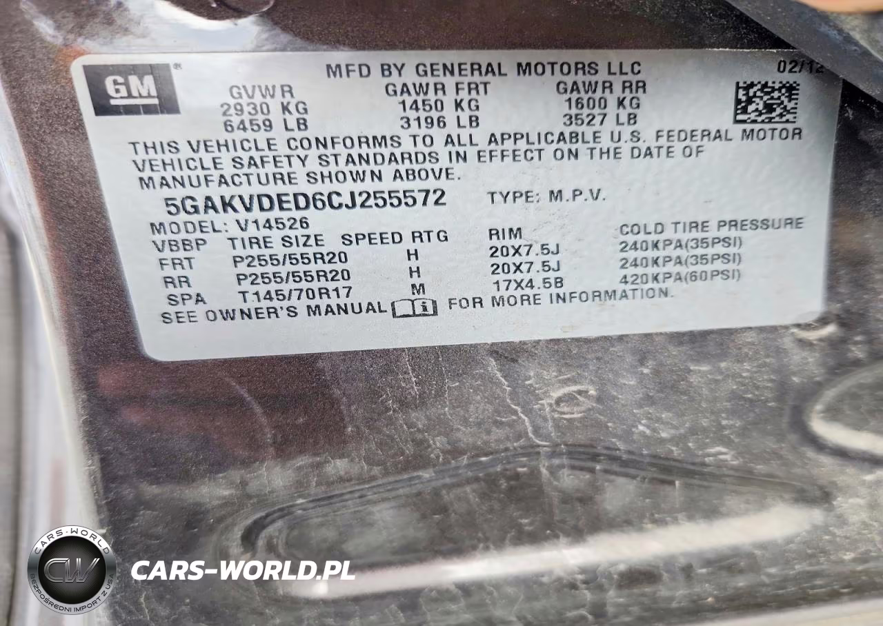 2012 Buick Enclave VIN:5GAKVDED6CJ255572 - 13