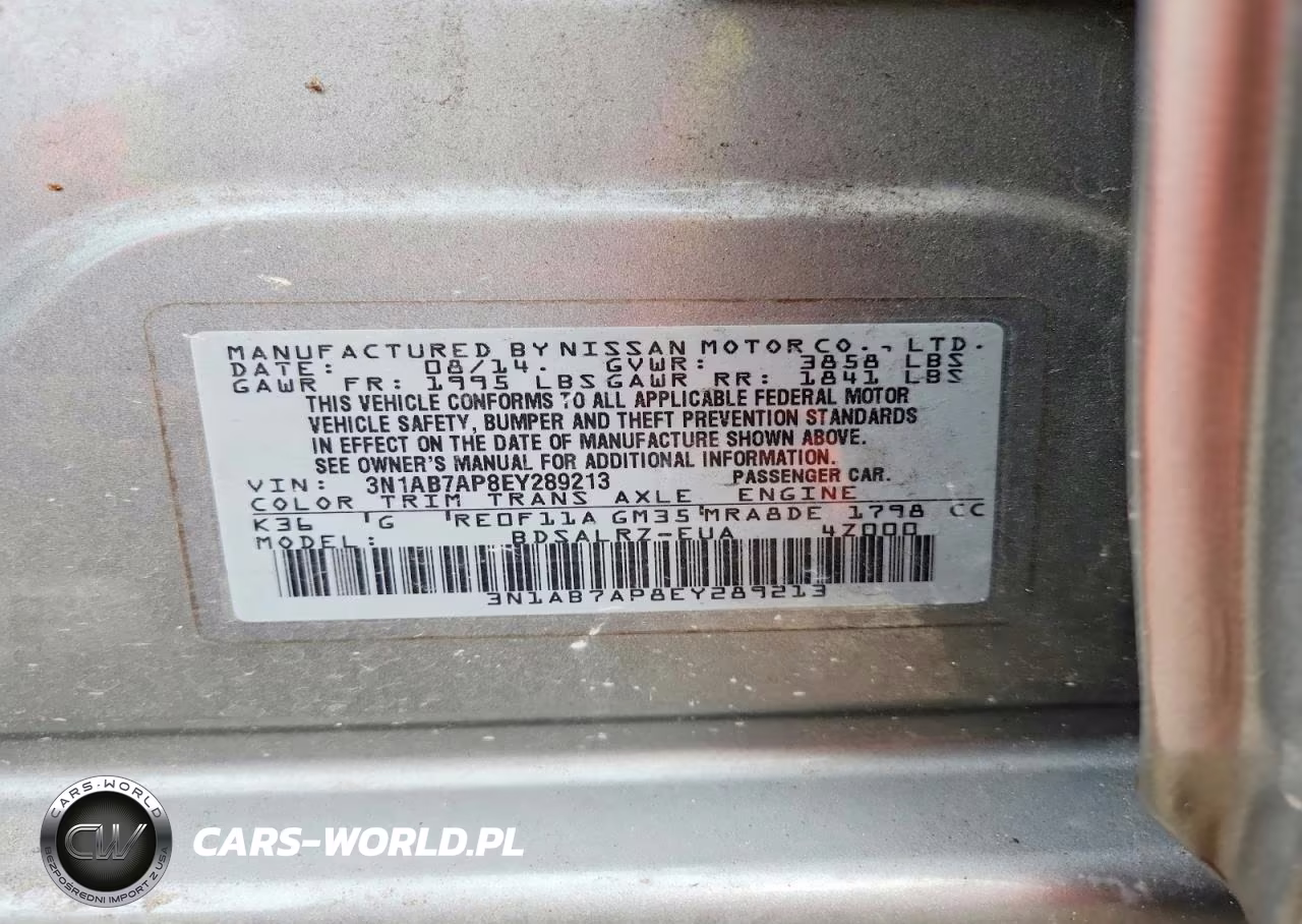 2014 Nissan Sentra Sr VIN:3N1AB7AP8EY289213 - 12