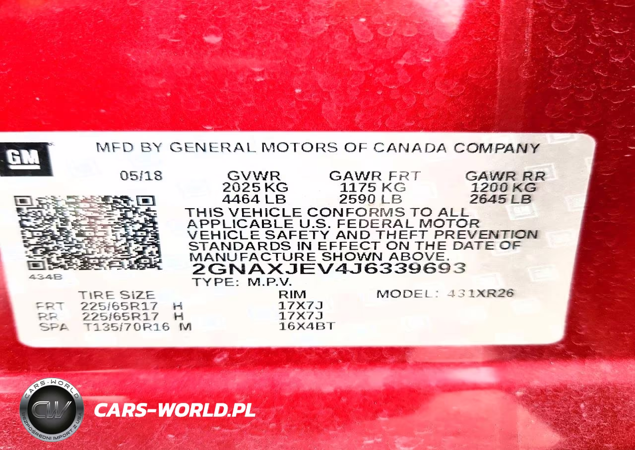 2018 Chevrolet Equinox Lt VIN:2GNAXJEV4J6339693 - 14
