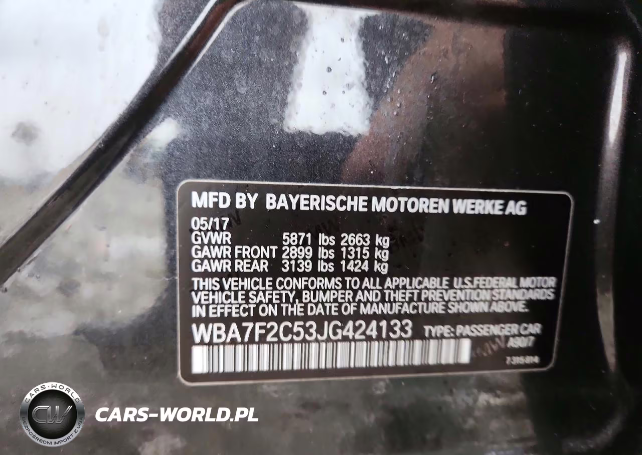 2018 BMW 750 Xi VIN:WBA7F2C53JG424133 - 12