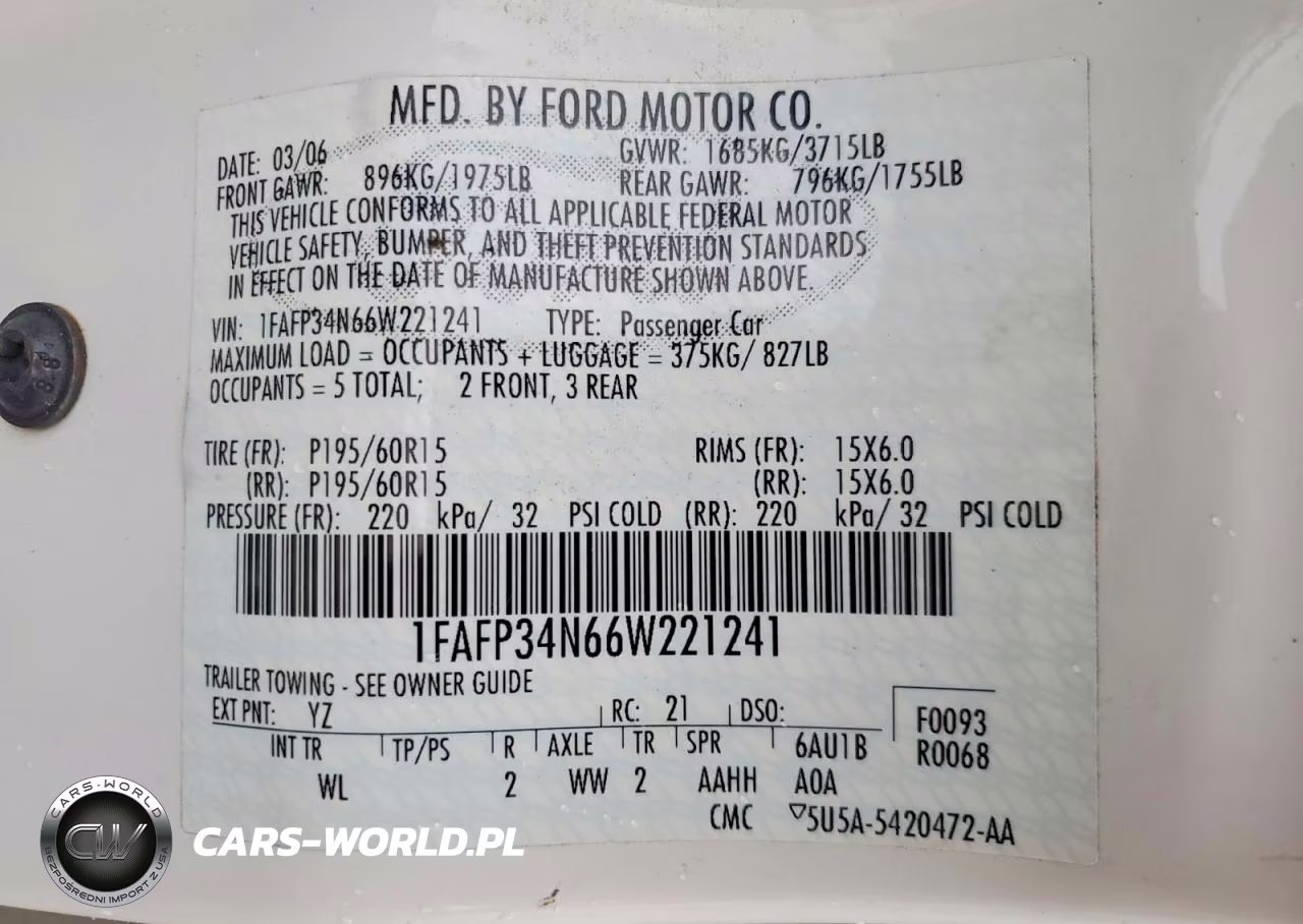 2006 Ford Focus Zx4 VIN:1FAFP34N66W221241 - 13