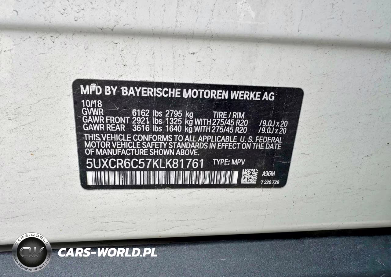 2019 BMW X5 xDrive40I VIN:5UXCR6C57KLK81761 - 10