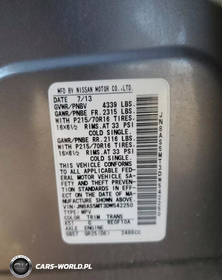 2013 Nissan Rogue S VIN:JN8AS5MT3DW542250 - 14