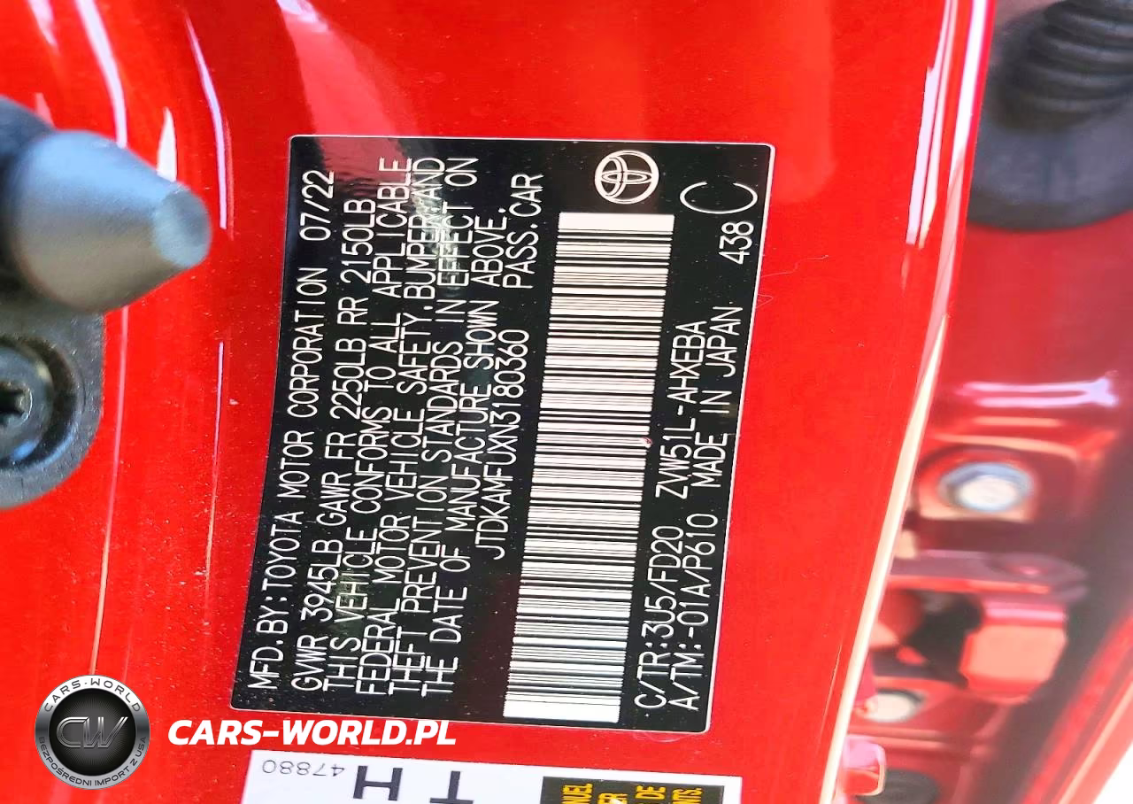 2022 Toyota Prius Le VIN:JTDKAMFUXN3180360 - 13