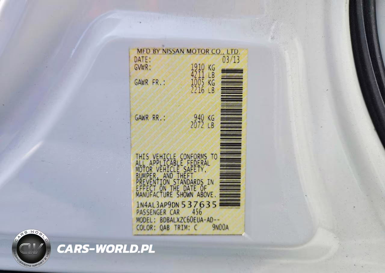 2013 Nissan Altima 2.5 Sl VIN:1N4AL3AP9DN537635 - 13
