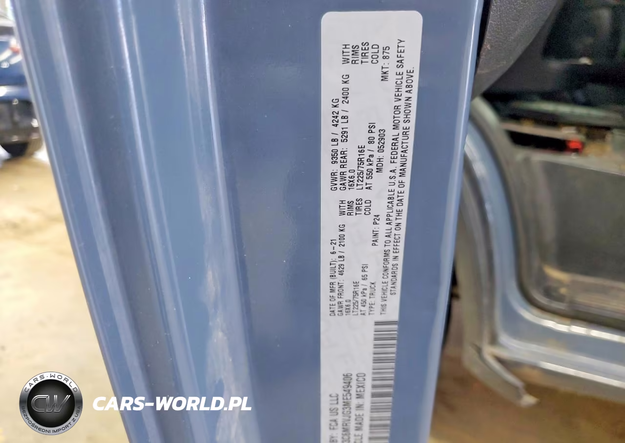 2021 Ram Promaster 3500 3500 High VIN:3C6MRVJG3ME549406 - 13