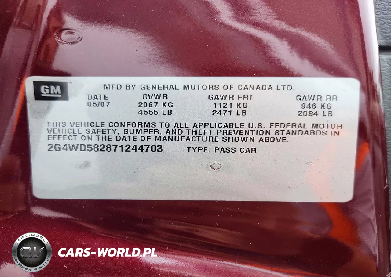 2007 Buick Lacrosse Cxl VIN:2G4WD582871244703 - 12