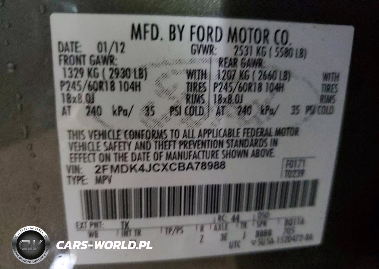 2012 Ford Edge Sel VIN:2FMDK4JCXCBA78988 - 13