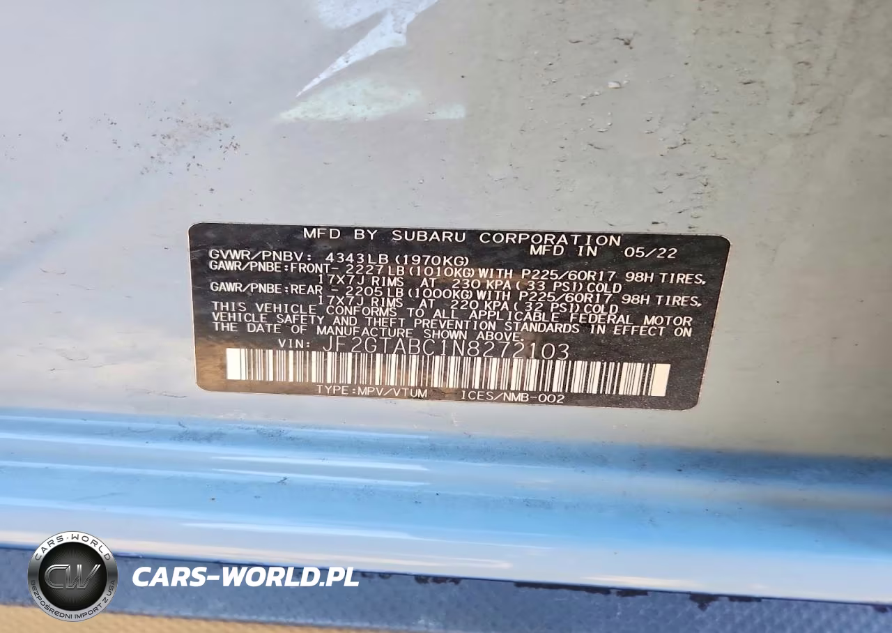 2022 Subaru Crosstrek VIN:JF2GTABC1N8272103 - 12