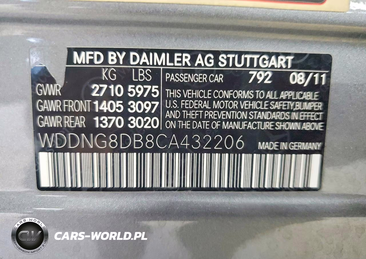 2012 Mercedes-Benz S 350 Bluetec VIN:WDDNG8DB8CA432206 - 12