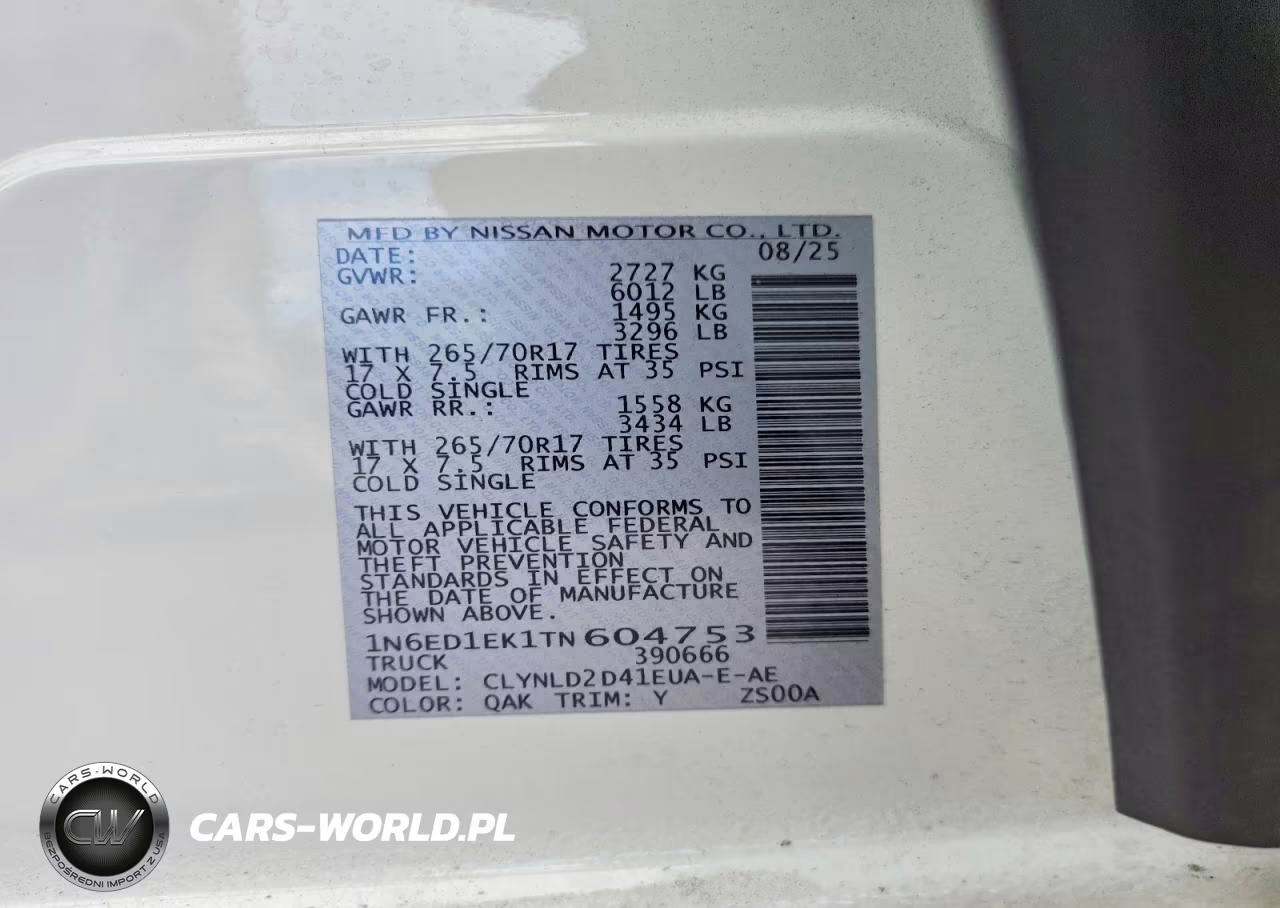 2026 Nissan Frontier Pro-4X VIN:1N6ED1EK1TN604753 - 13
