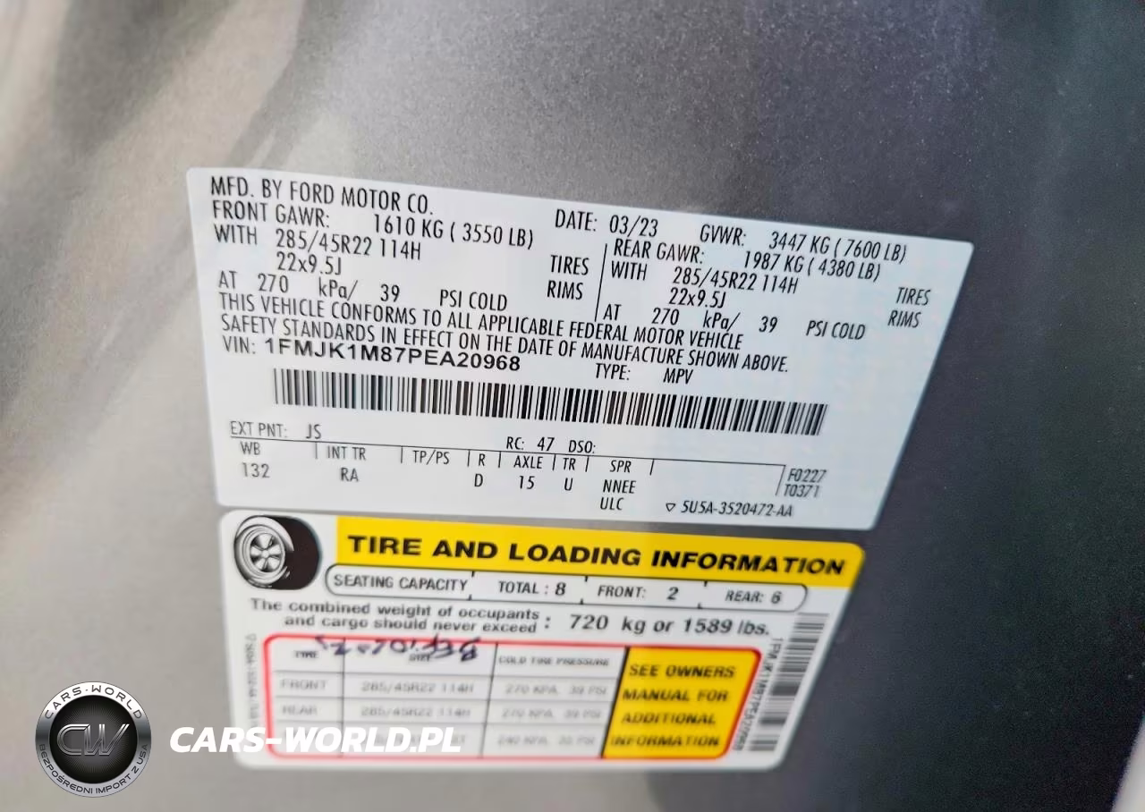 2023 Ford Expedition Max Platinum VIN:1FMJK1M87PEA20968 - 13