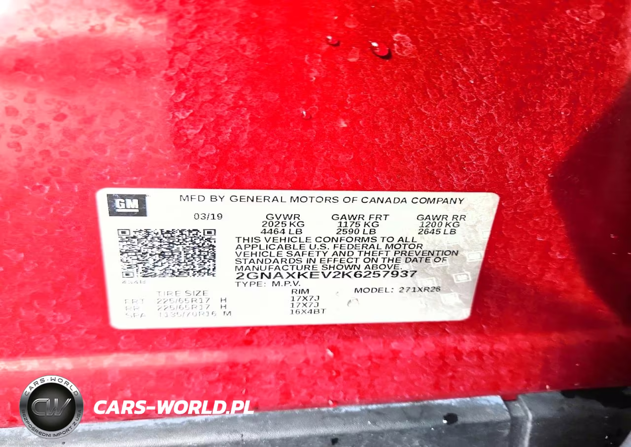 2019 Chevrolet Equinox Lt VIN:2GNAXKEV2K6257937 - 13