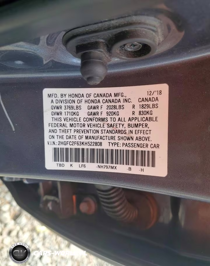 2020 Honda Civic Lx VIN:2HGFC2F63KH522808 - 12
