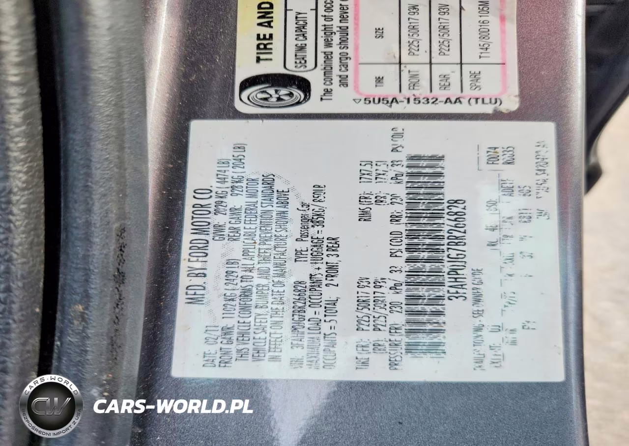 2011 Ford Fusion Sel VIN:3FAHP0JG7BR266828 - 12