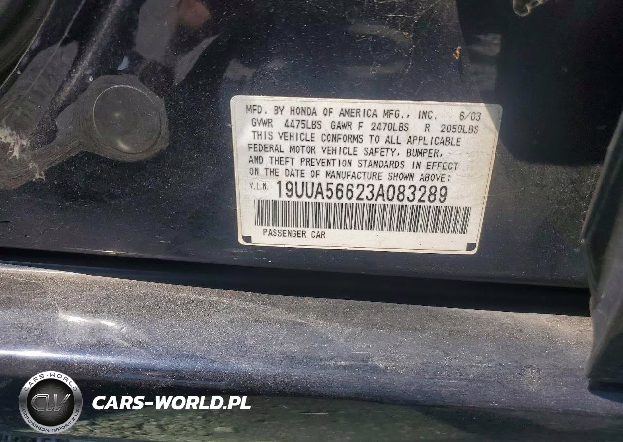 2003 Acura 3.2Tl VIN:19UUA56623A083289 - 12