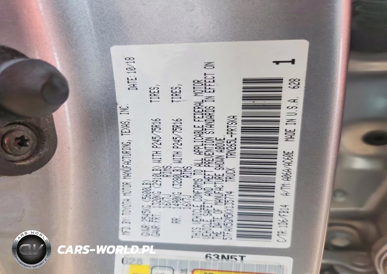 2019 Toyota Tacoma Sr VIN:5TFAX5GN5KX135774 - 12