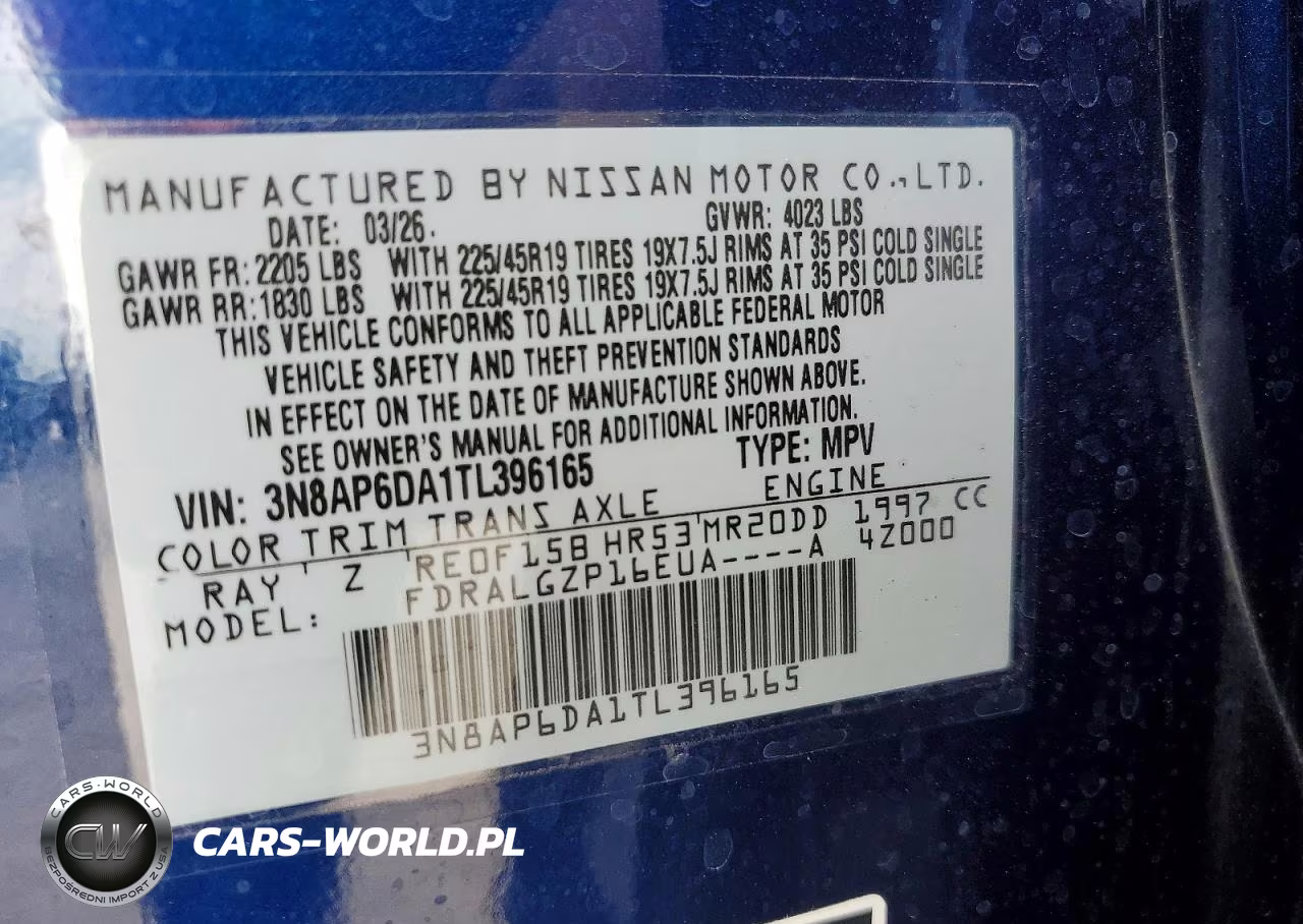 2026 Nissan Kicks Sr VIN:3N8AP6DA1TL396165 - 13