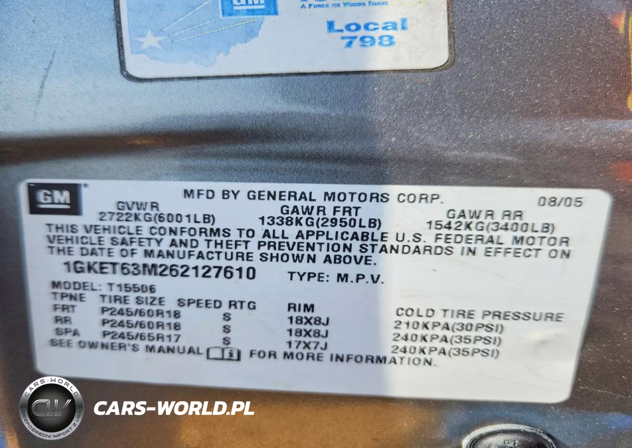 2006 GMC Envoy Denali VIN:1GKET63M262127610 - 13
