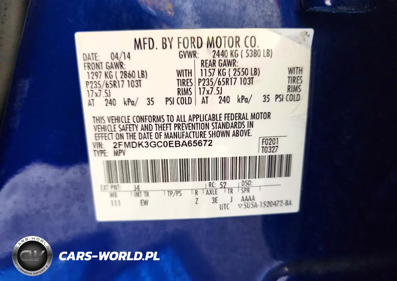 2014 Ford Edge Se VIN:2FMDK3GC0EBA65672 - 13