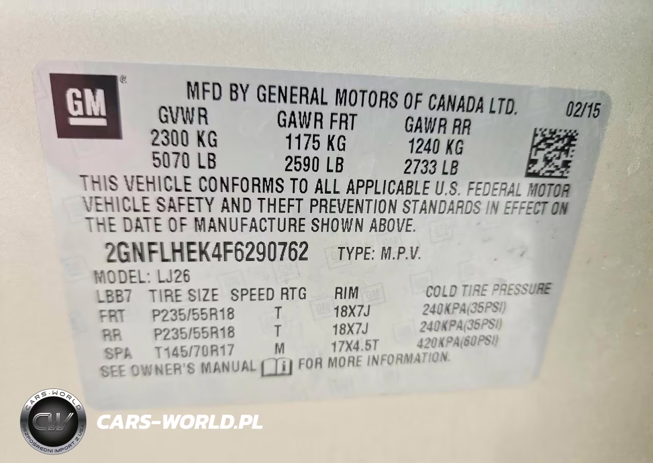 2015 Chevrolet Equinox Ltz VIN:2GNFLHEK4F6290762 - 14